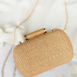 Women's Handwoven Straw Party  Handbags Summer Wallet Clutch Bag Crossbody Mobil